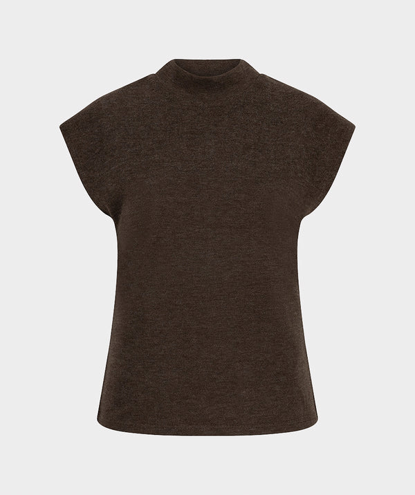 Esqualo Sleeveless Mock Neck Sweater