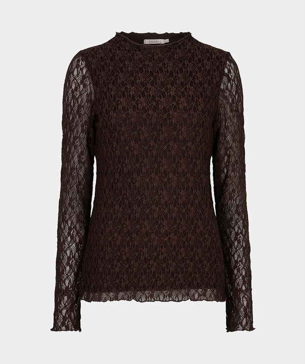 Esqualo Long Sleeve Lace Top