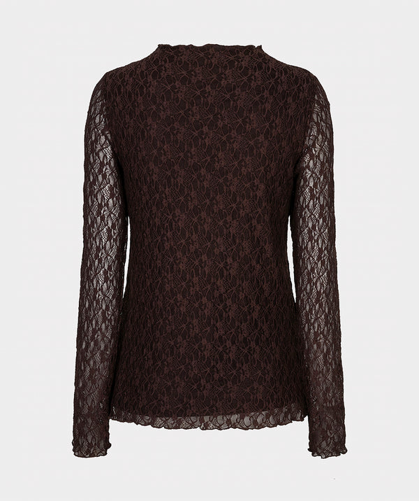 Esqualo Long Sleeve Lace Top