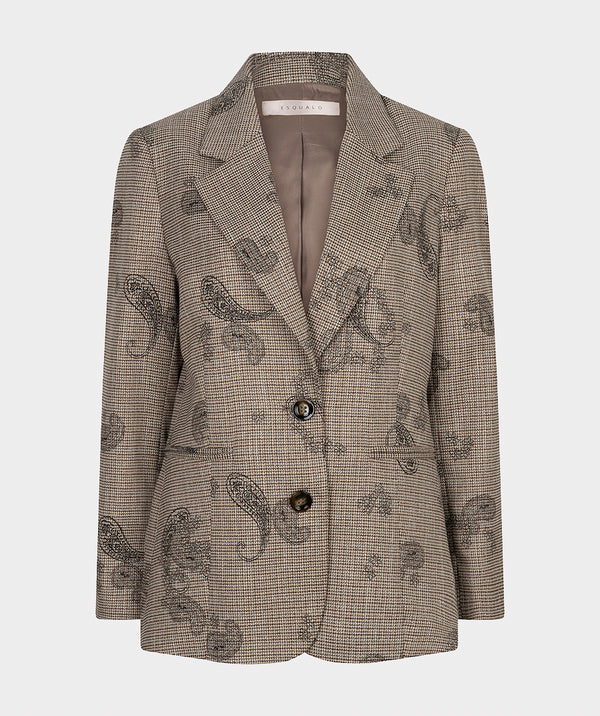 Esqualo Paisley Check Blazer