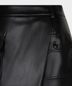 Esqualo Structured Pu Pockets Skirt