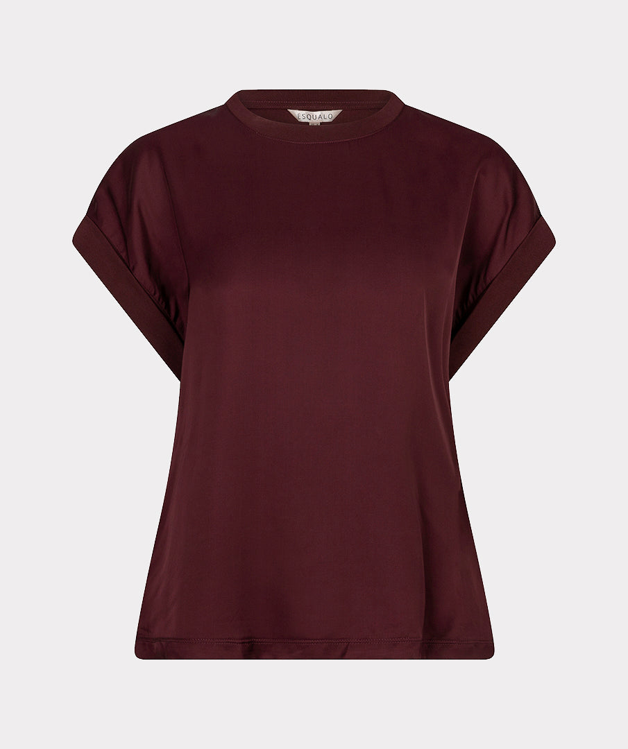 Esqualo Roll Up Satin T Shirt