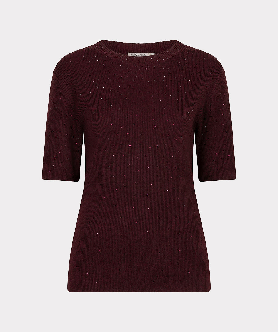 Esqualo Short Sleeve Stud Sweater