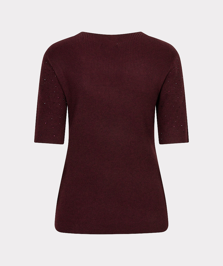 Esqualo Short Sleeve Stud Sweater