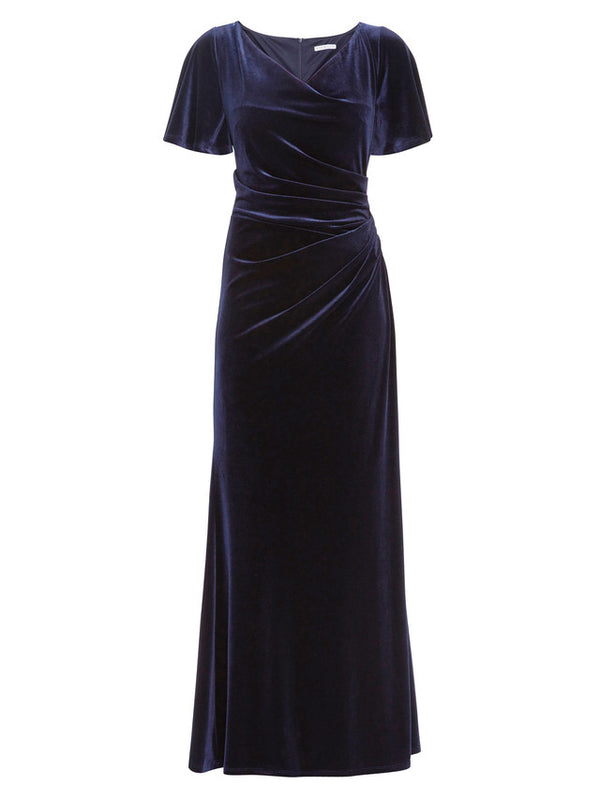 Minka Velvet Maxi Dress With Cowl Neck