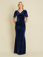 Minka Velvet Maxi Dress With Cowl Neck
