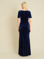 Minka Velvet Maxi Dress With Cowl Neck