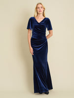 Minka Velvet Maxi Dress With Cowl Neck