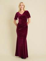 Minka Velvet Maxi Dress With Cowl Neck