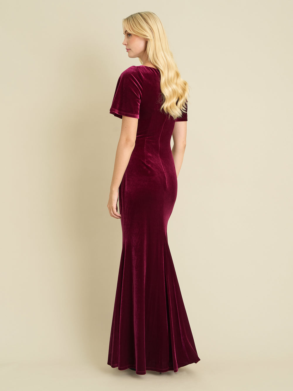 Minka Velvet Maxi Dress With Cowl Neck