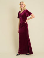 Minka Velvet Maxi Dress With Cowl Neck