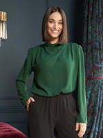 Eleonora High Neck Top With Shoulder Detail