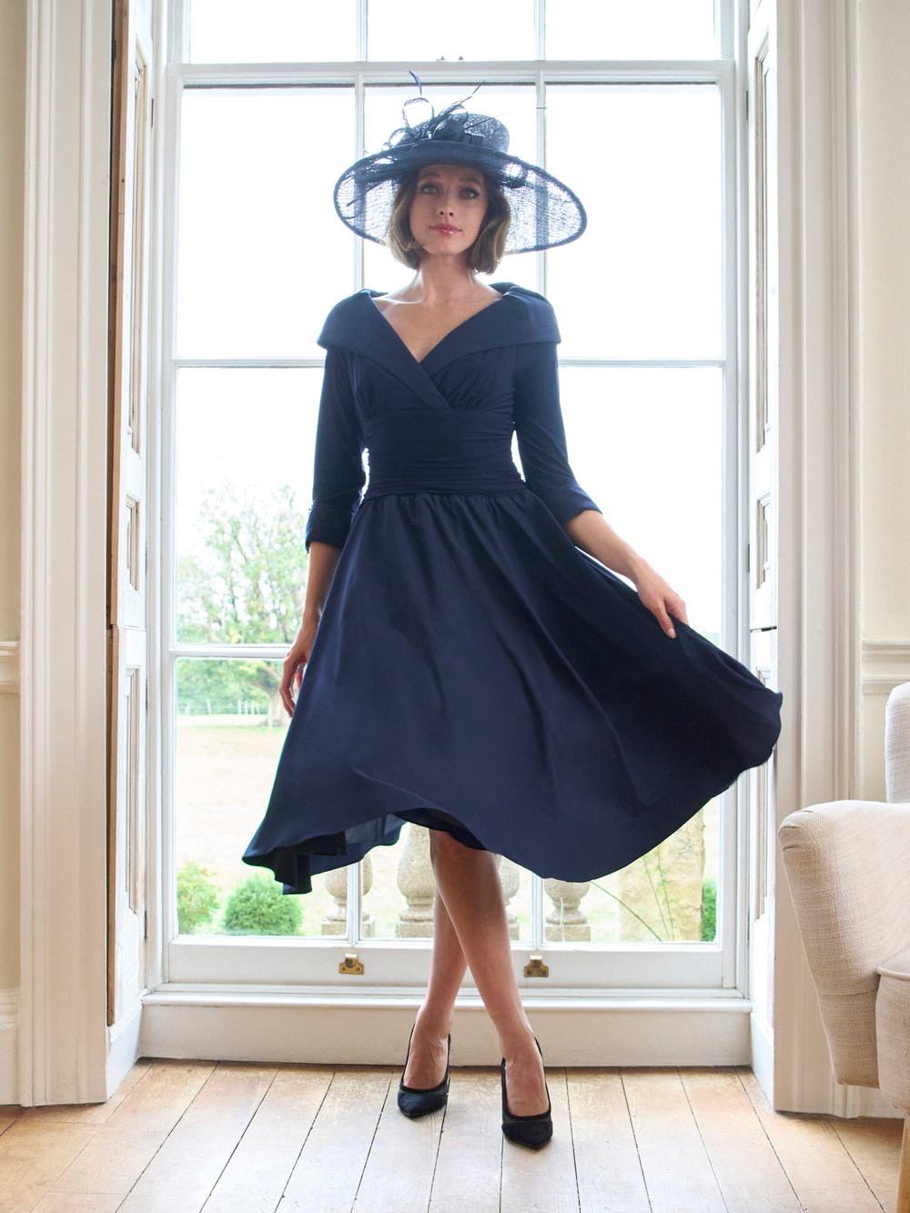 Anne-Marie Taffeta Dress