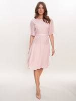 Frederica Lace And Chiffon Peplum Dress