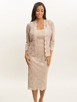 Kayla Sequin Lace Shift Dress and Jacket