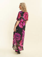 Tanner Long Printed Dress With Surplice Neckline