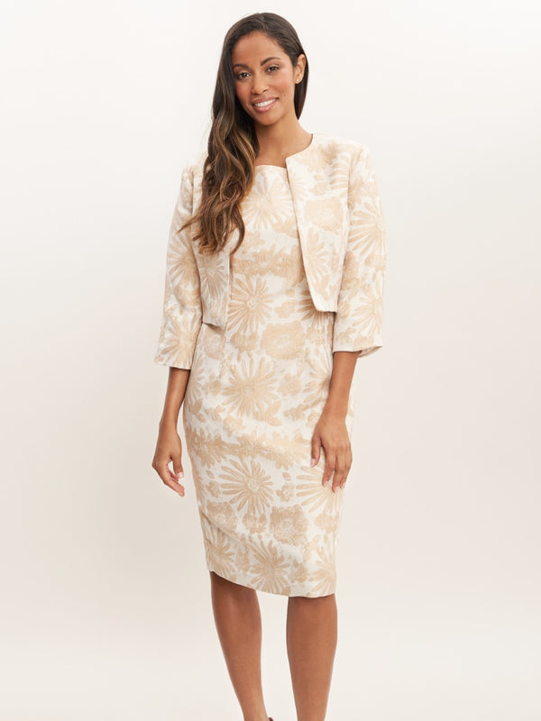 Emeline Jacquard Sheath Dress And Bolero