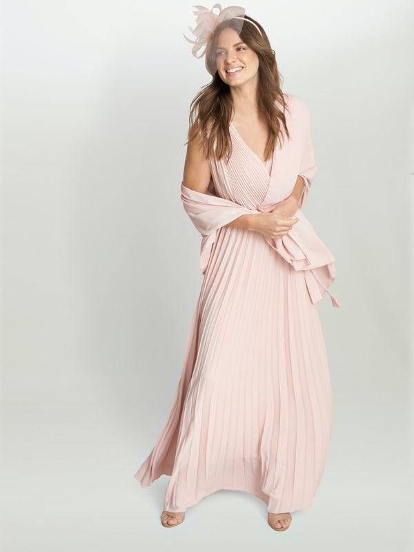 Chelsey Maxi Dress With Pleat Skirt