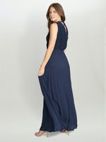 Chelsey Maxi Dress With Pleat Skirt