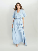 Crissy Maxi Dress With Cape Sleeve