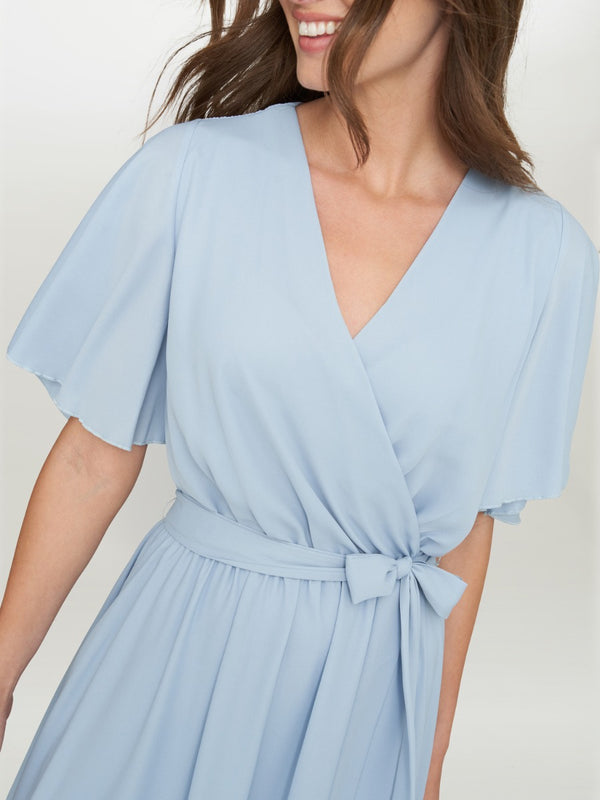 Crissy Maxi Dress With Cape Sleeve