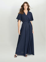 Crissy Maxi Dress With Cape Sleeve