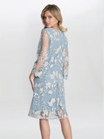 Savoy Embroidered Lace Mock Jacket With Jersey Dress