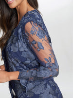 Savoy Embroidered Lace Mock Jacket With Jersey Dress