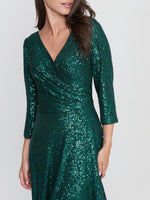 Libbie Midi A-Line Sequin Dress