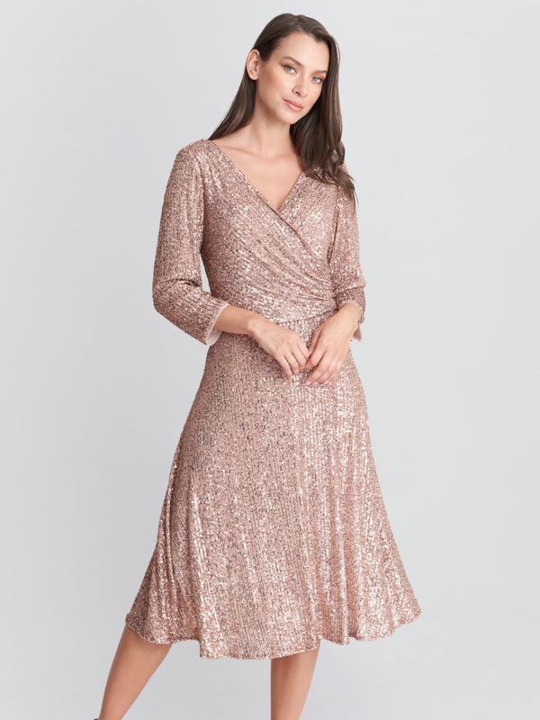 Libbie Midi A-Line Sequin Dress