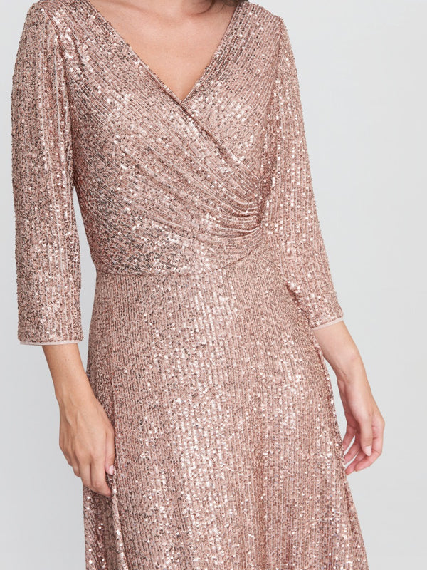 Libbie Midi A-Line Sequin Dress