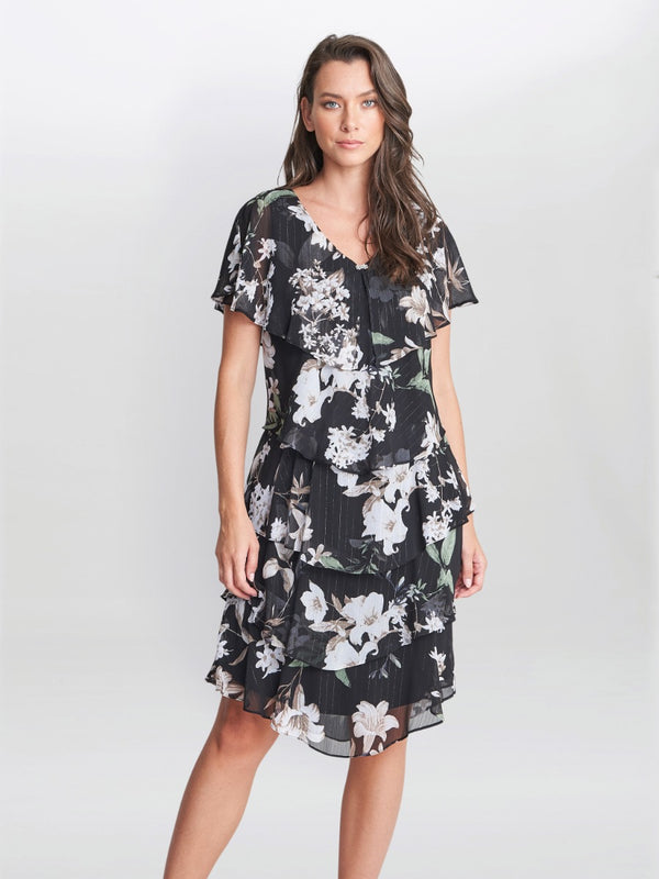 Debbie Floral Print Tiered Dress