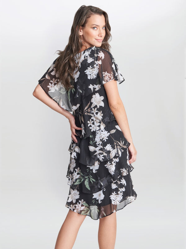 Debbie Floral Print Tiered Dress