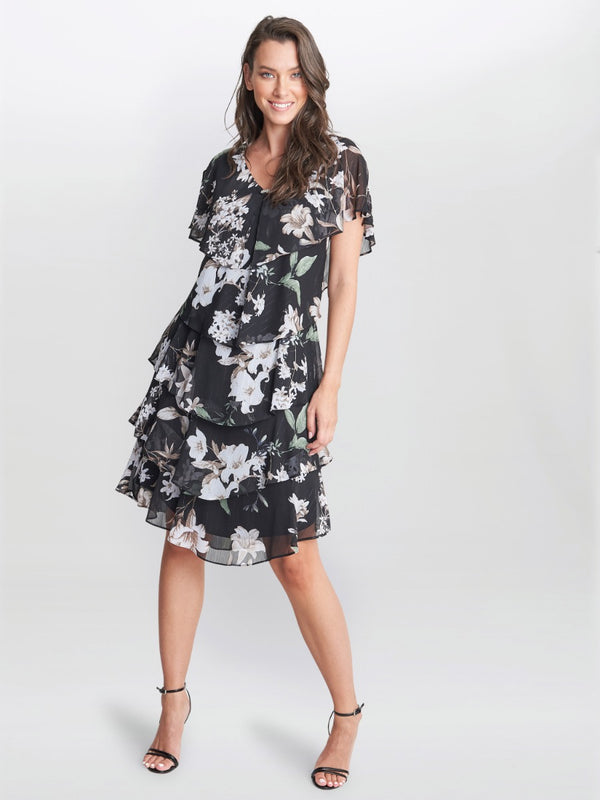 Debbie Floral Print Tiered Dress