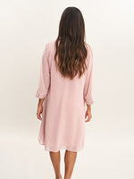 Joseline Short Chiffon Jacket Dress With Beaded Neckline