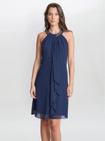 Jane Beaded Halterneck Chiffon Dress