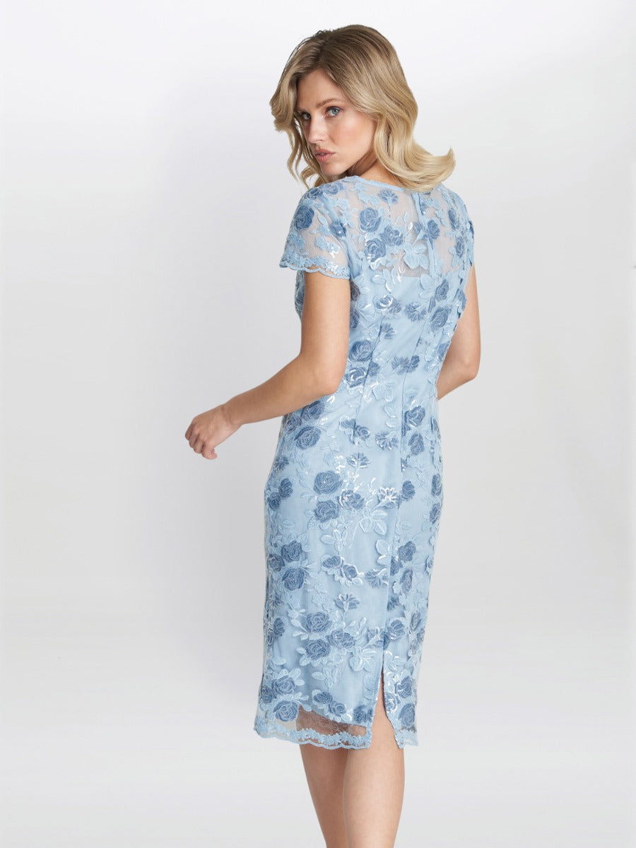 Millie Midi Embroidered Dress Gina Bacconi Millie Midi Embroidered Dress Gina Bacconi