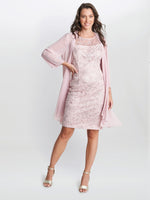 Hayley Embroidered Dress With Matching Chiffon Jacket