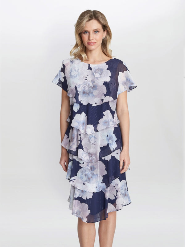 Hara Printed Tiered Dress