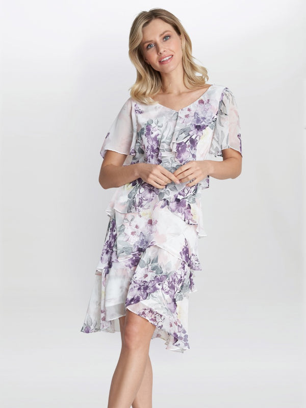 Kia Printed Tiered Dress