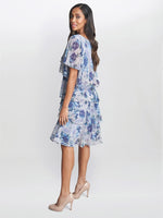 Bridget Printed Tiered Dress With Trim