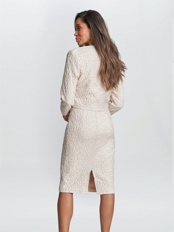 Kathy Jacquard Shift Dress And Bolero