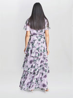 Ruby Printed Tiered Maxi Dress With Belt