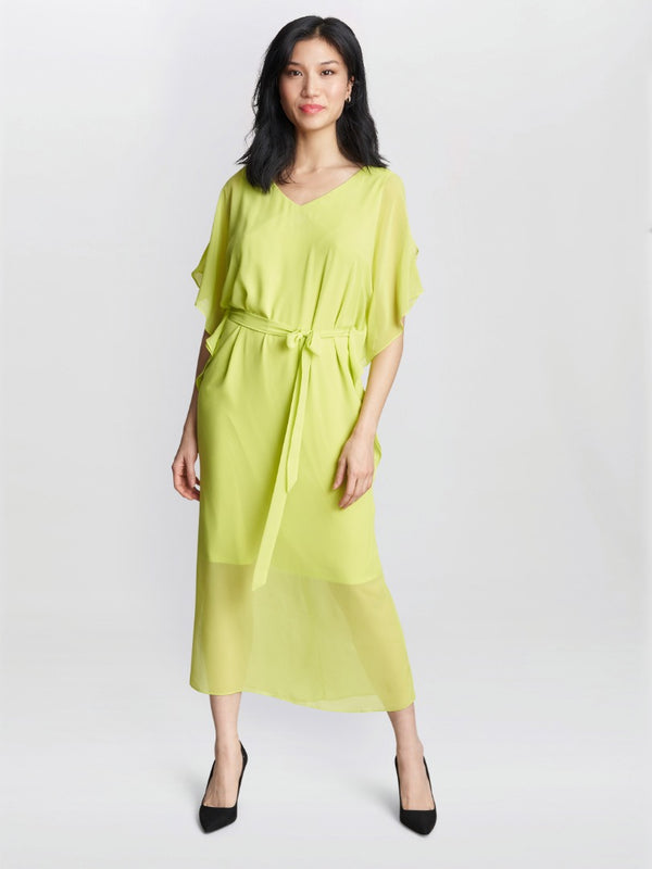 Francesca Cold Shoulder Maxi Dress with Belt