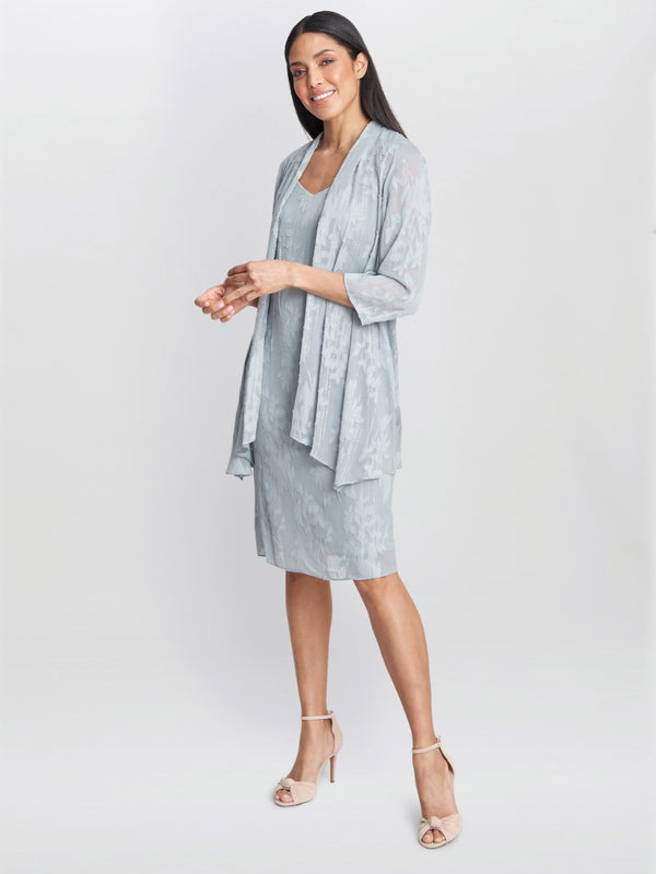 Gemma Chiffon Jacquard Dress & Jacket