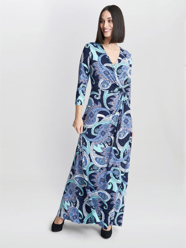 Danielle Jersey Wrap Maxi Dress