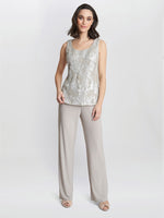 Mabel Three Piece Jacquard Trouser Suit