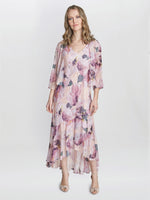 Nadia Midi Length Chiffon Printed Dress And Jacket