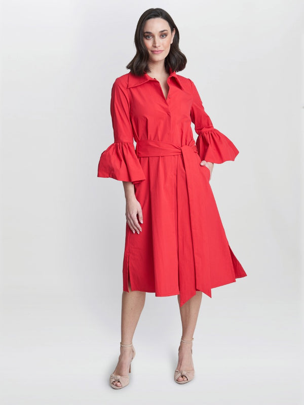 Melinda Taffeta Shirt Dress