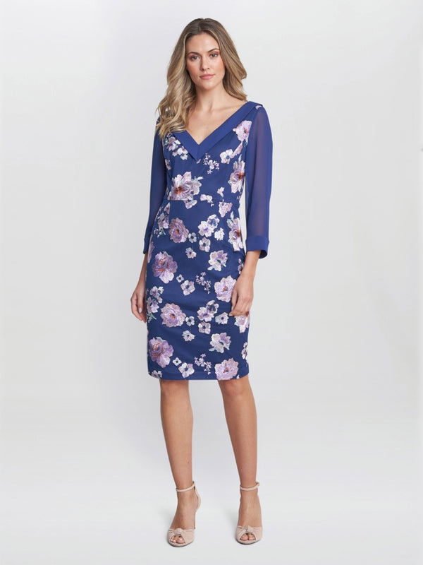 Daisy Crepe Dress With Embroidery